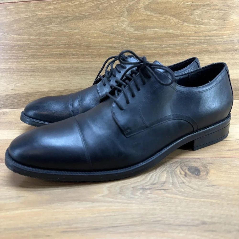 Cole Haan MISMATCHED MENS 10.5 10 Grand 360 Cap Toe Dress Shoes Black Leather